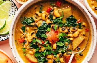 1-Pot Curried Black Eyed Pea Soup (Vegan)